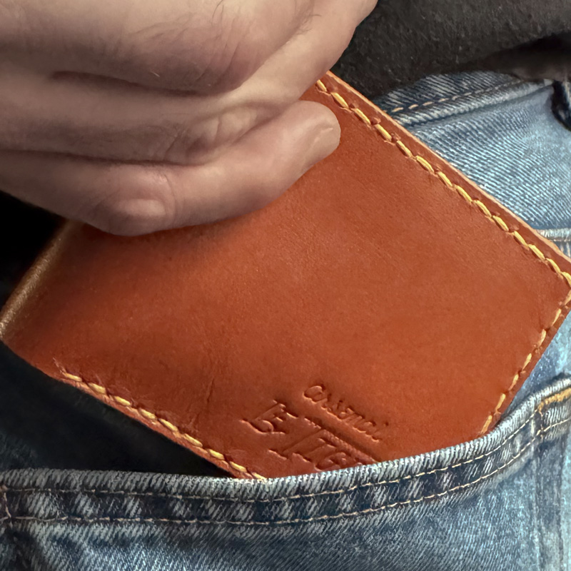 Portefeuille en cuir Brun