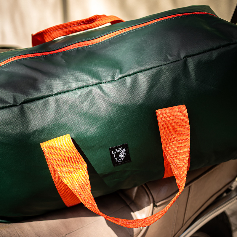 Duffle Bag #5 (Bandes et zipper oranges)