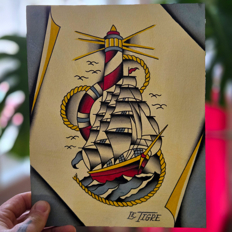 Original flash nautique 7" x 9"