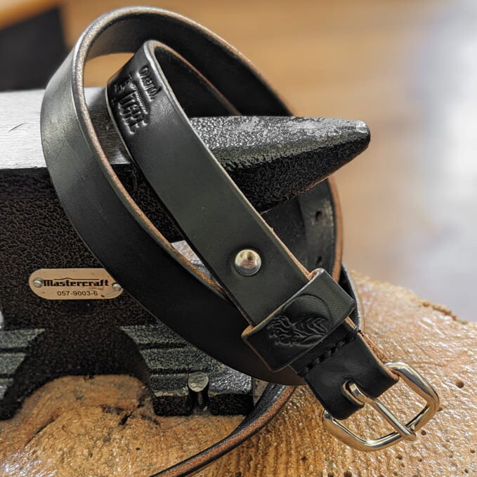 Ceinture #34 Noir (1″) 13 oz Boucle argent