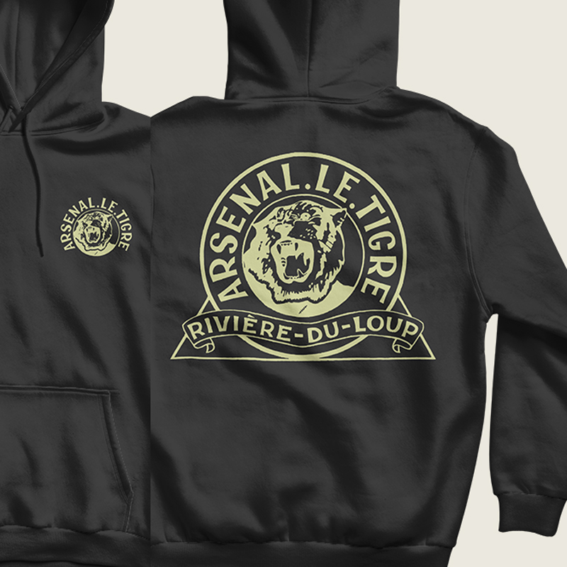 Hoodie Noir Le Tigre
