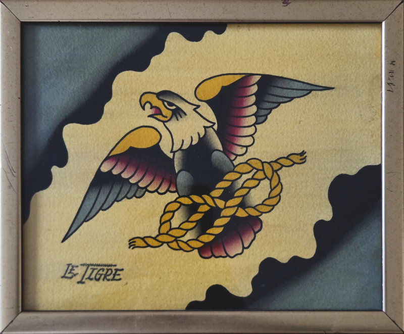Original ti Flash Aigle avec cadre 9.5″x7.5″